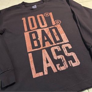 WWE licensed Becky Lynch “100% Bad Lass” Long-sleeve Shirt . Youth Medium